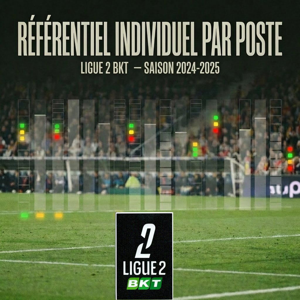 Référentiel individuel par poste - Ligue 2 BKT (France): Saison 2024-2025
